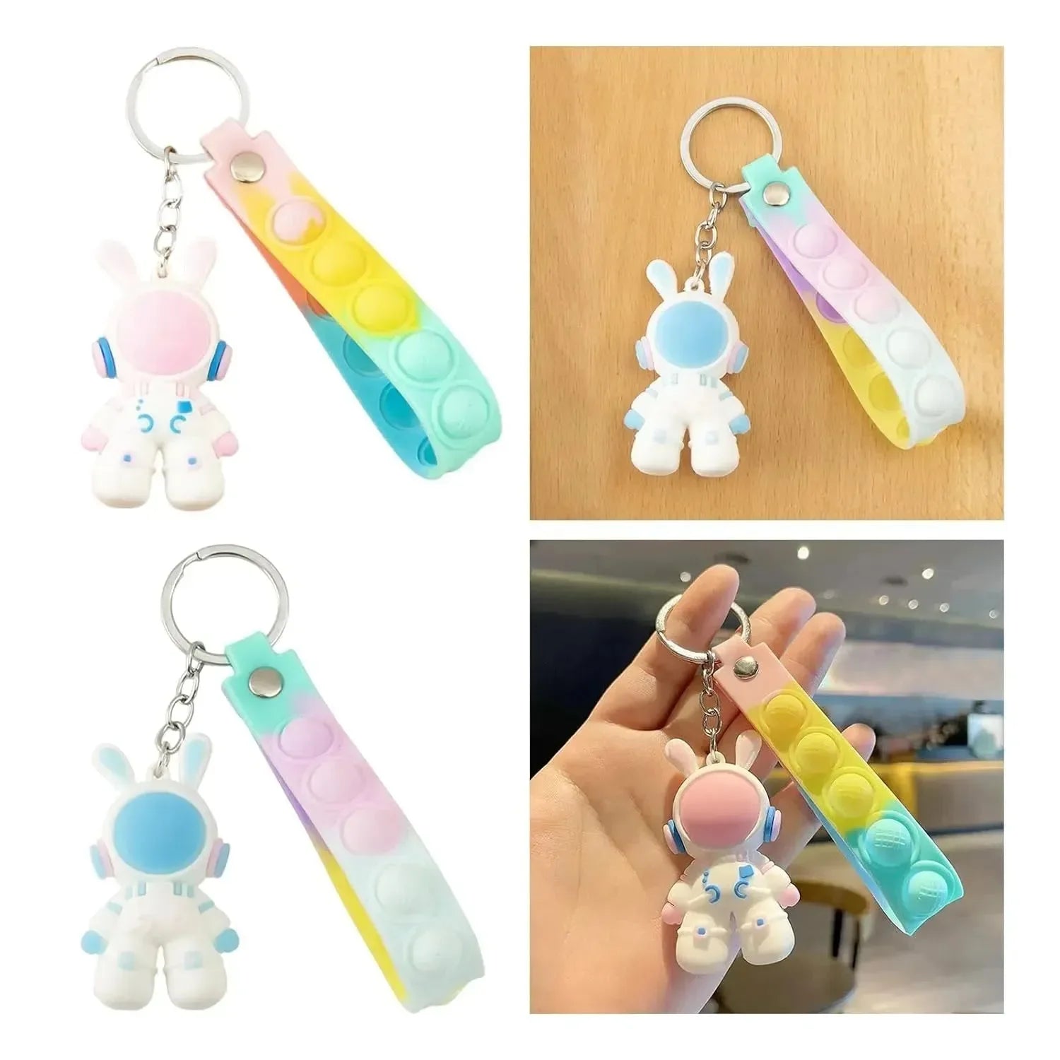 Space Rabbit 3D Keychain - Bear Hugs