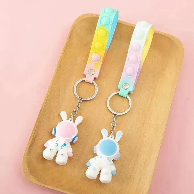 Space Rabbit 3D Keychain - Bear Hugs
