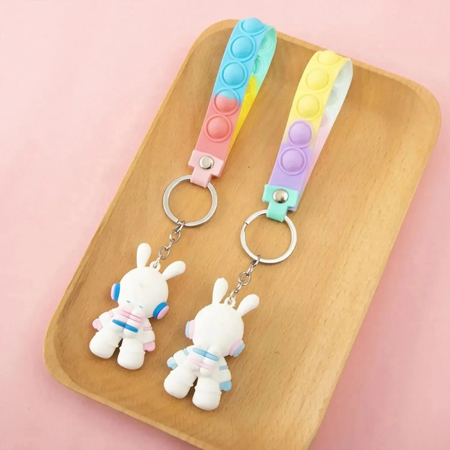Space Rabbit 3D Keychain - Bear Hugs