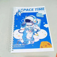Space Time Astronaut Themed A5 Spiral Notebook - Bear Hugs