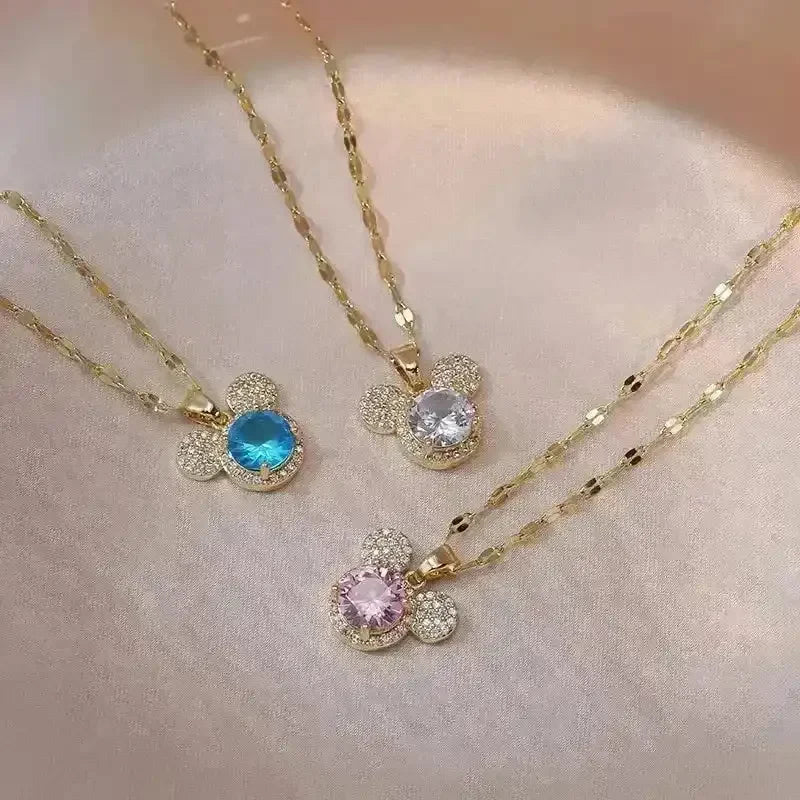 Sparkling Cubic Mickey Mouse Pendant - Bear Hugs