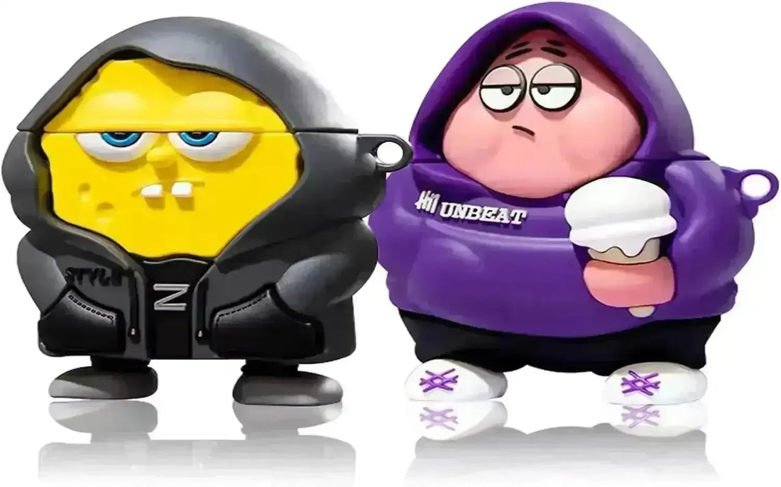 Spongebob & Patrick Hipster Case (For Airpods) - Bear Hugs