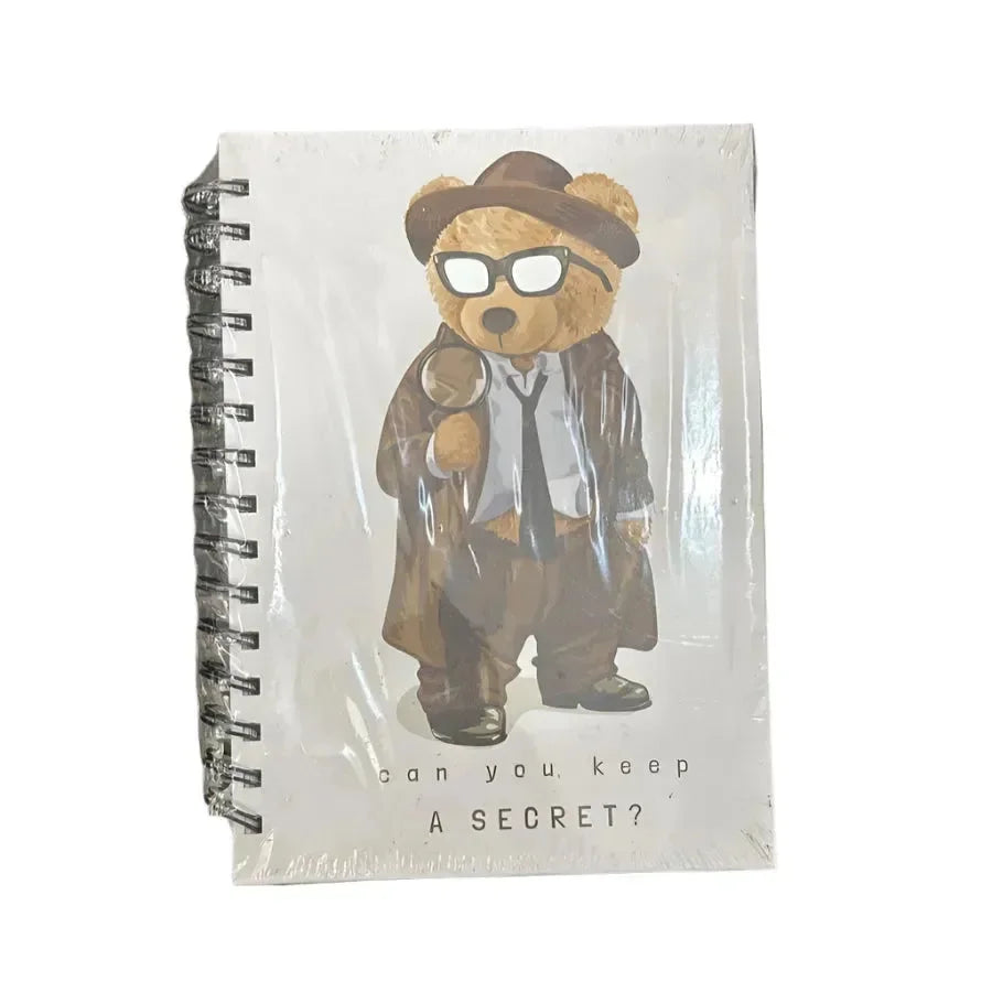 Spy Teddy A5 Spiral Notebook - Bear Hugs
