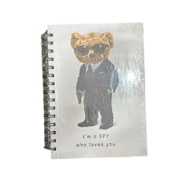 Spy Teddy A5 Spiral Notebook - Bear Hugs