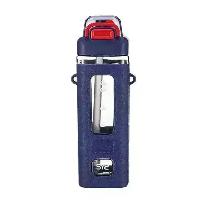 Square Motivational Straw Water Bottle (700 ml) - Bear Hugs