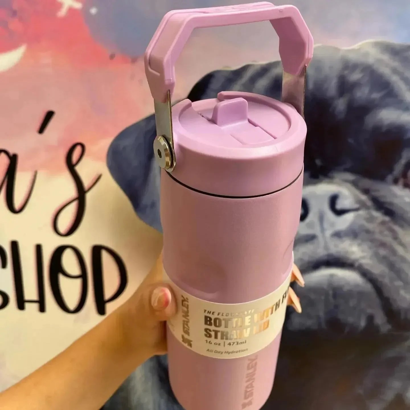 Stanley IceFlow Flip Straw 2.0 Water Bottle (16 oz) - Bear Hugs