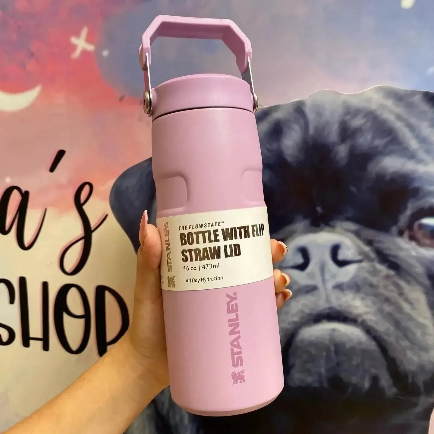 Stanley IceFlow Flip Straw 2.0 Water Bottle (16 oz) - Bear Hugs