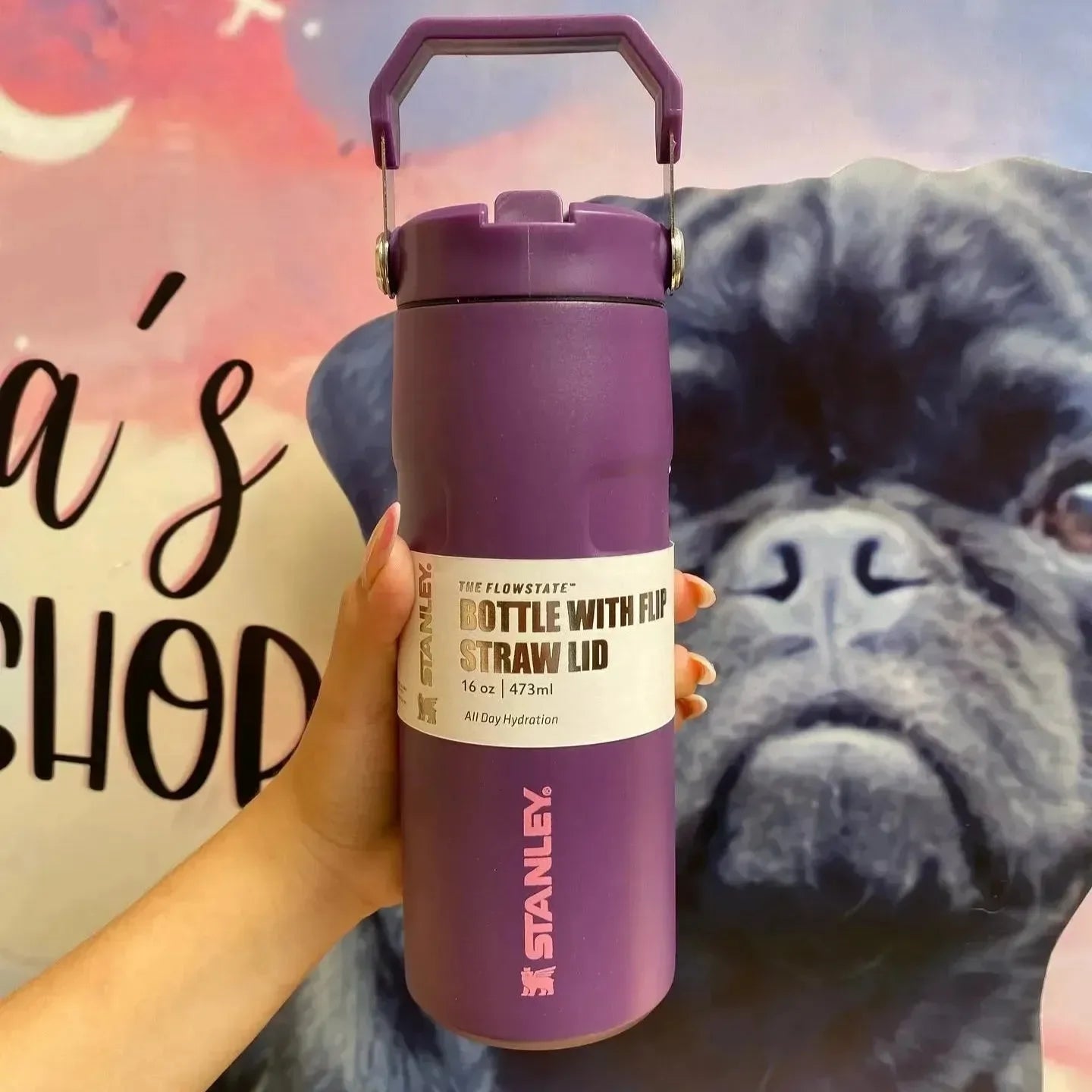Stanley IceFlow Flip Straw 2.0 Water Bottle (16 oz) - Bear Hugs