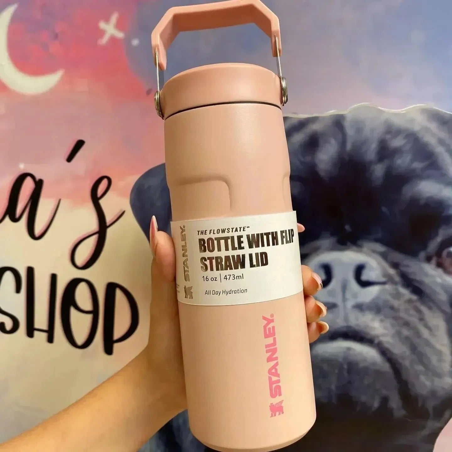 Stanley IceFlow Flip Straw 2.0 Water Bottle (16 oz) - Bear Hugs