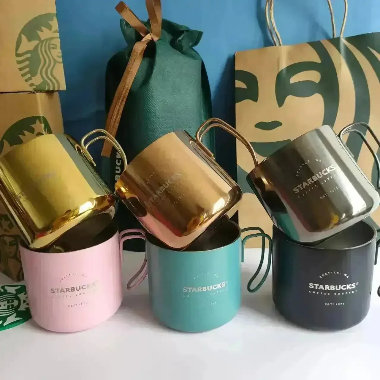 Starbucks Electroplated Novelty Mug (500 ml) - Bear Hugs