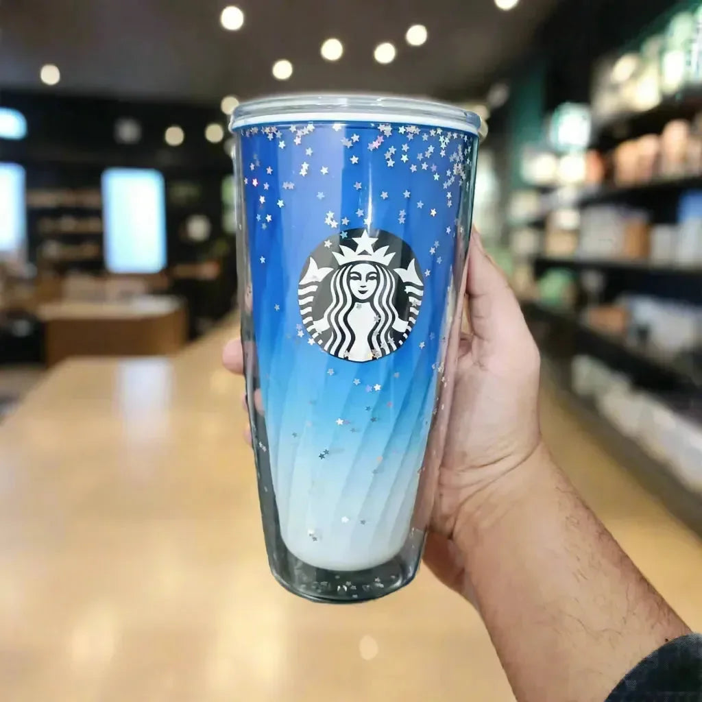 Blue Starbucks Glitter Glam Tumbler (500 ml)
