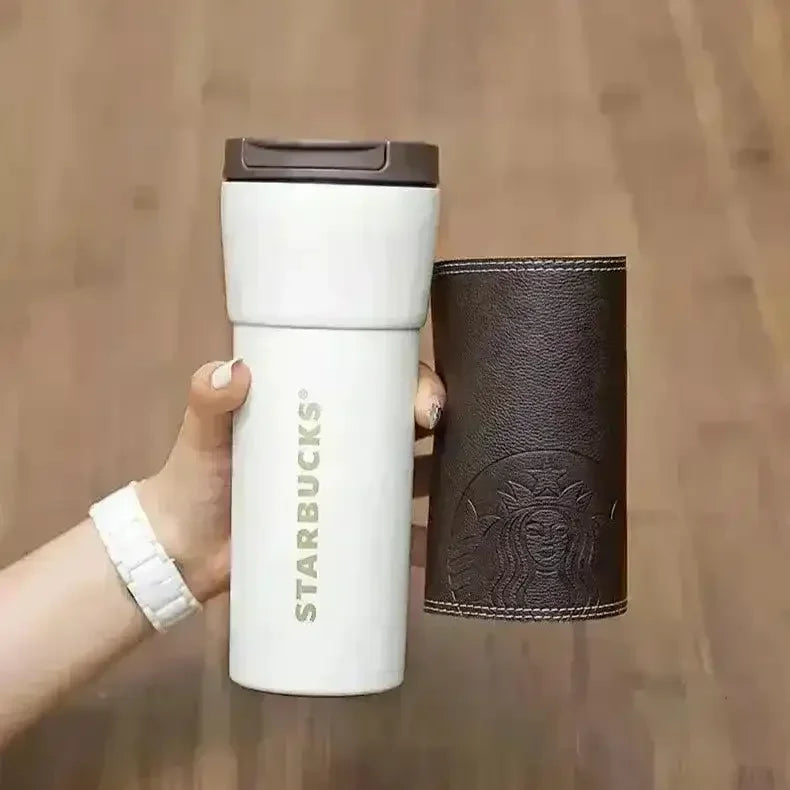 Starbucks Premium Leather Cover Bottle (500 ml) - Bear Hugs