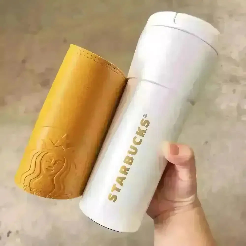 Starbucks Premium Leather Cover Bottle (500 ml) - Bear Hugs