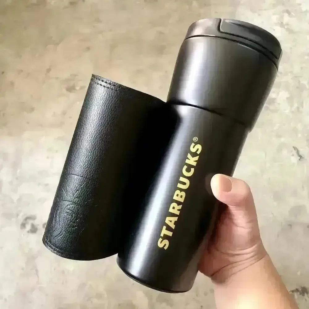 Starbucks Premium Leather Cover Bottle (500 ml) - Bear Hugs