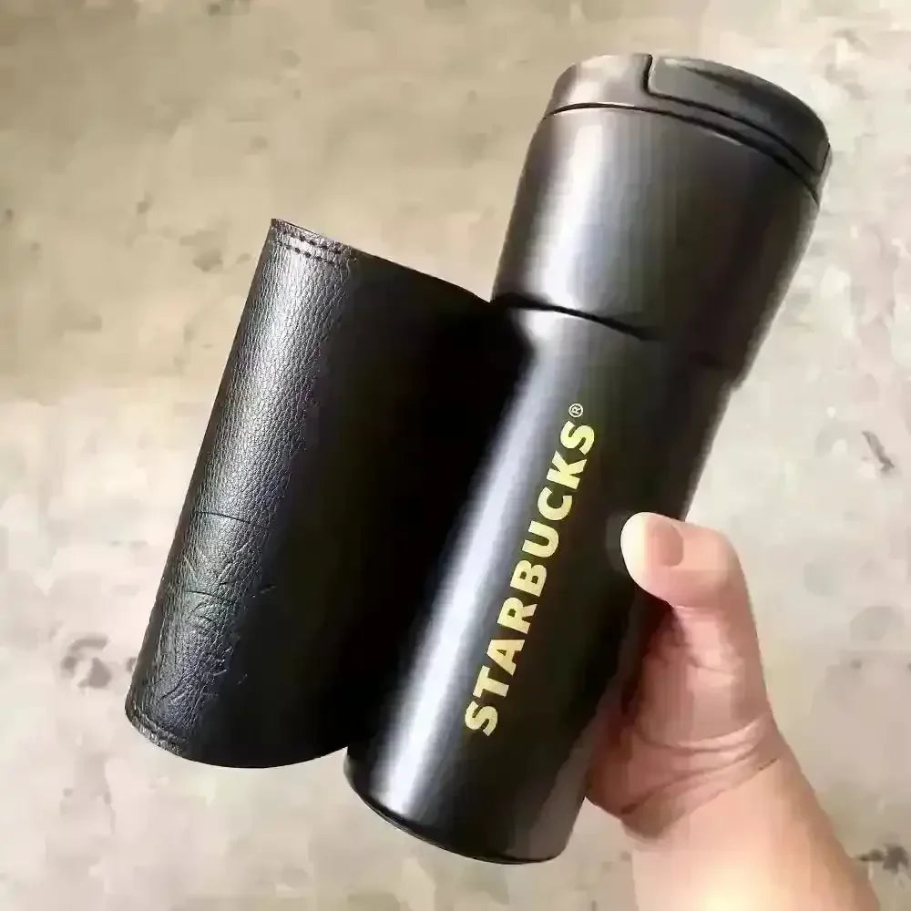 Starbucks Premium Leather Cover Bottle (500 ml) - Bear Hugs