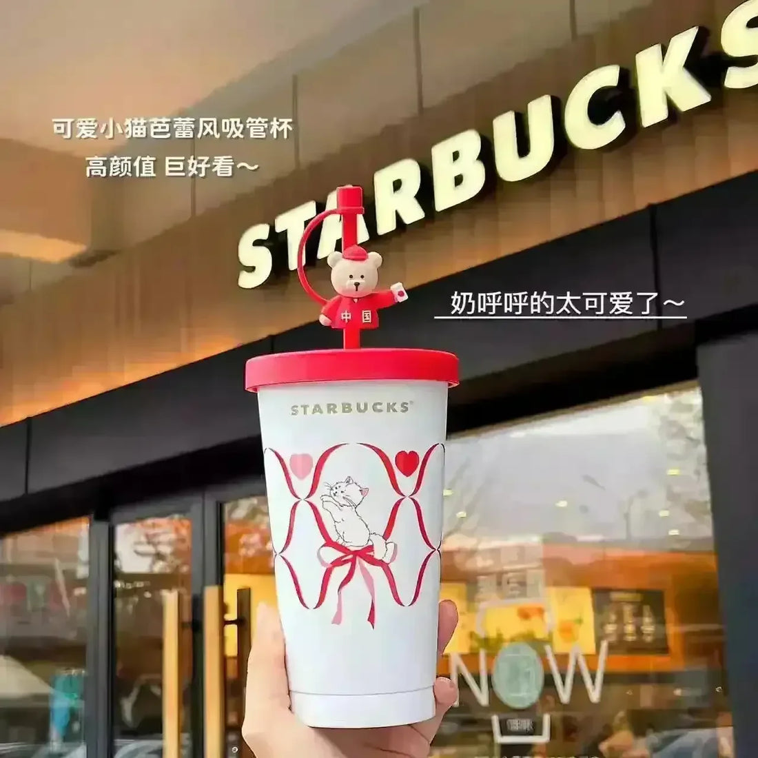 Starbucks Star Series Cat Straw Mug (550 ml) - Bear Hugs
