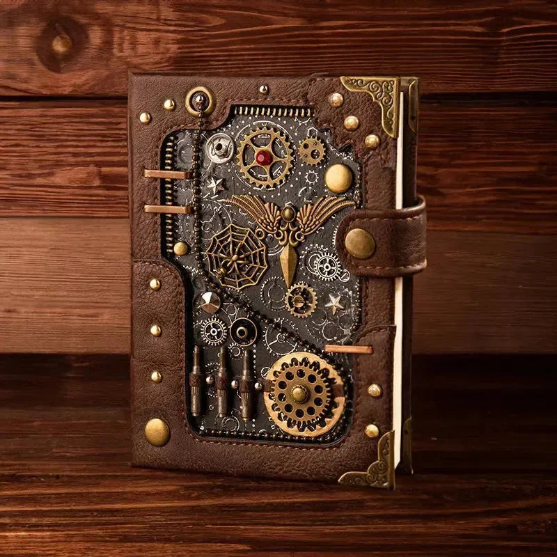 Steampunk Style Mechanical Notebook - Bear Hugs