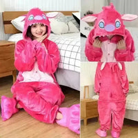 Stitch and Angel Plush Onesie Pajama Suit - Bear Hugs