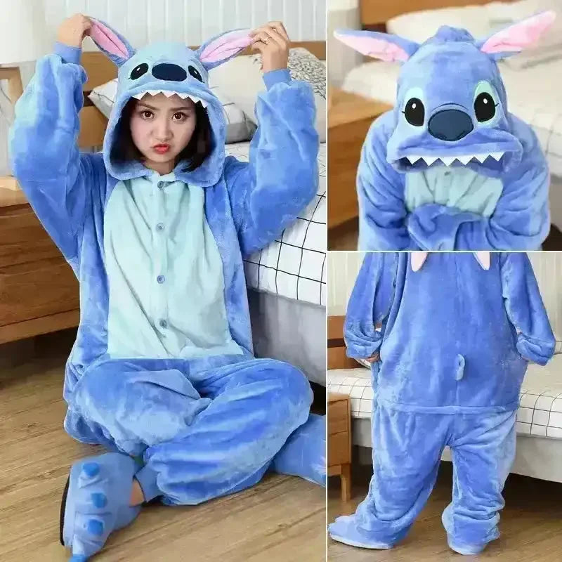Stitch and Angel Plush Onesie Pajama Suit - Bear Hugs