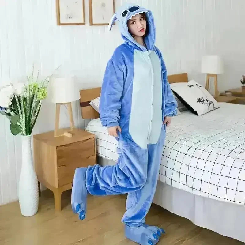 Stitch and Angel Plush Onesie Pajama Suit - Bear Hugs