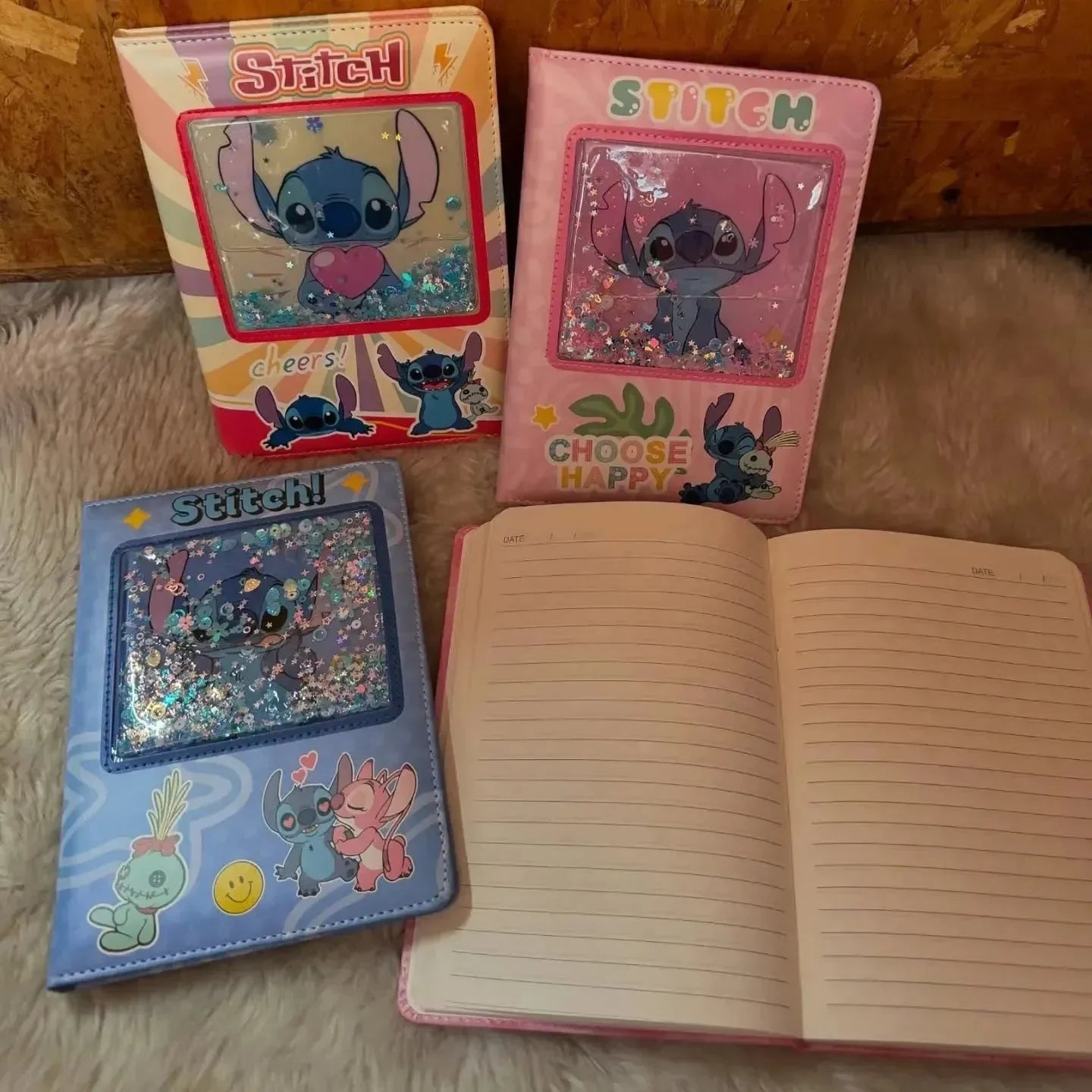 Stitch Galactic Glitter A5 Water Diary - Bear Hugs