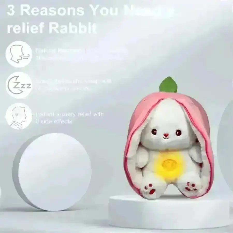 Strawberry Carrot Bunny Breathing Plushie - Bear Hugs