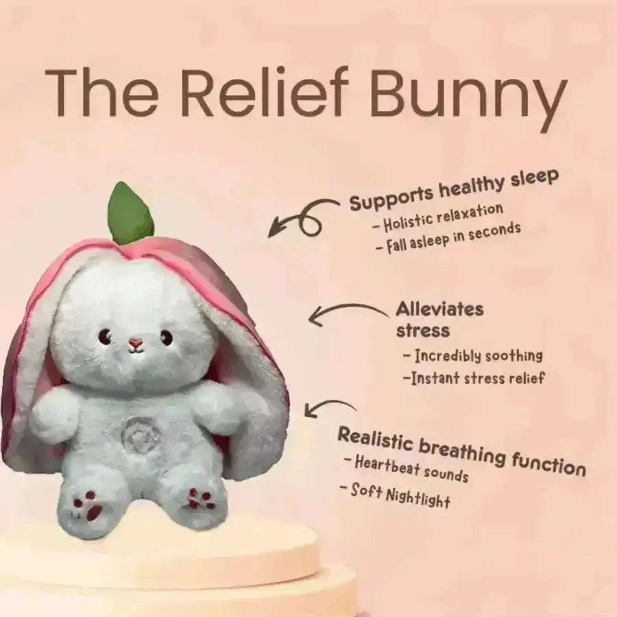 Strawberry Carrot Bunny Breathing Plushie - Bear Hugs