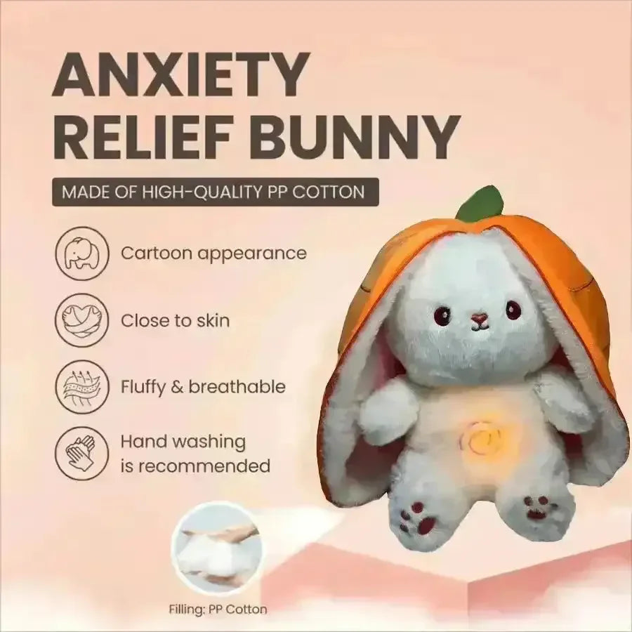 Strawberry Carrot Bunny Breathing Plushie - Bear Hugs