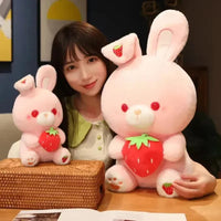 Strawberry Snuggles Rabbit Plush Toy (60 cm) - Bear Hugs