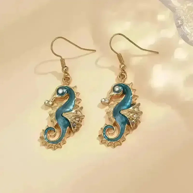 Stunning Seahorse Dangle Earrings - Bear Hugs