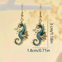 Stunning Seahorse Dangle Earrings - Bear Hugs