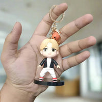 Stylish BTS 3D Figurine Keychains - Bear Hugs