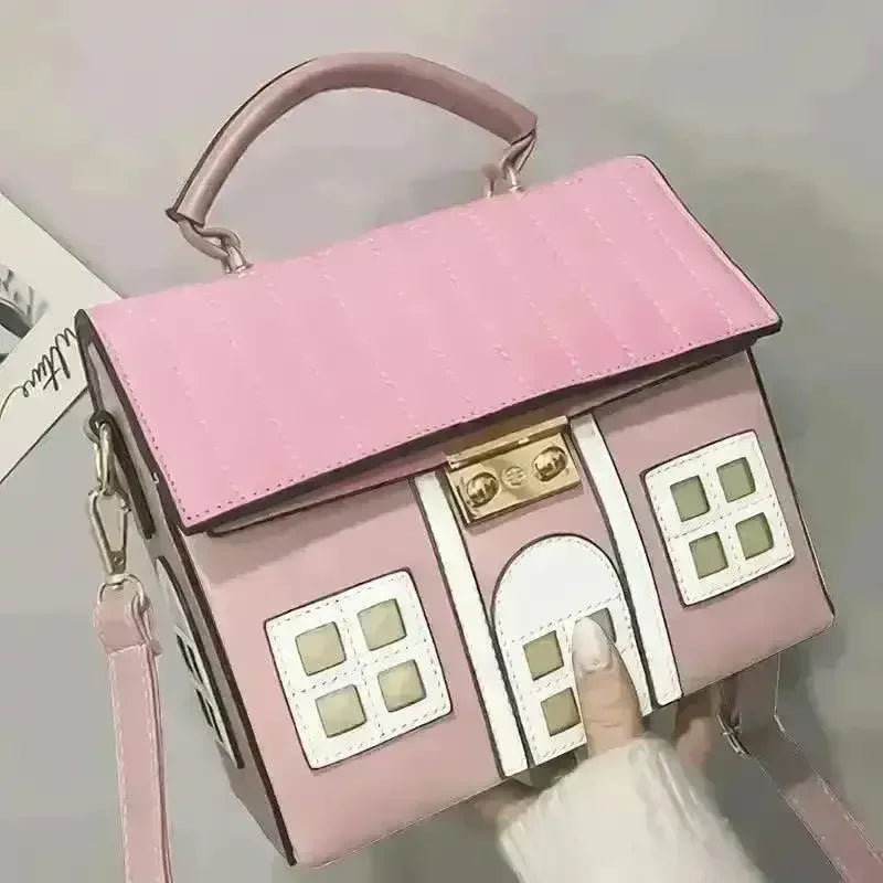 Stylish House Shaped Handbag - Bear Hugs