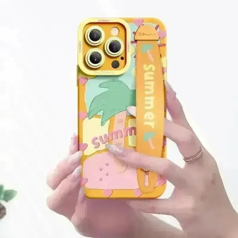 Summer Deluxe Wrist Band Bracket Case (For iPhone) - Bear Hugs