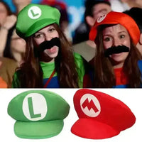 Super Mario Bros Cosplay Cap & Moustache - Bear Hugs