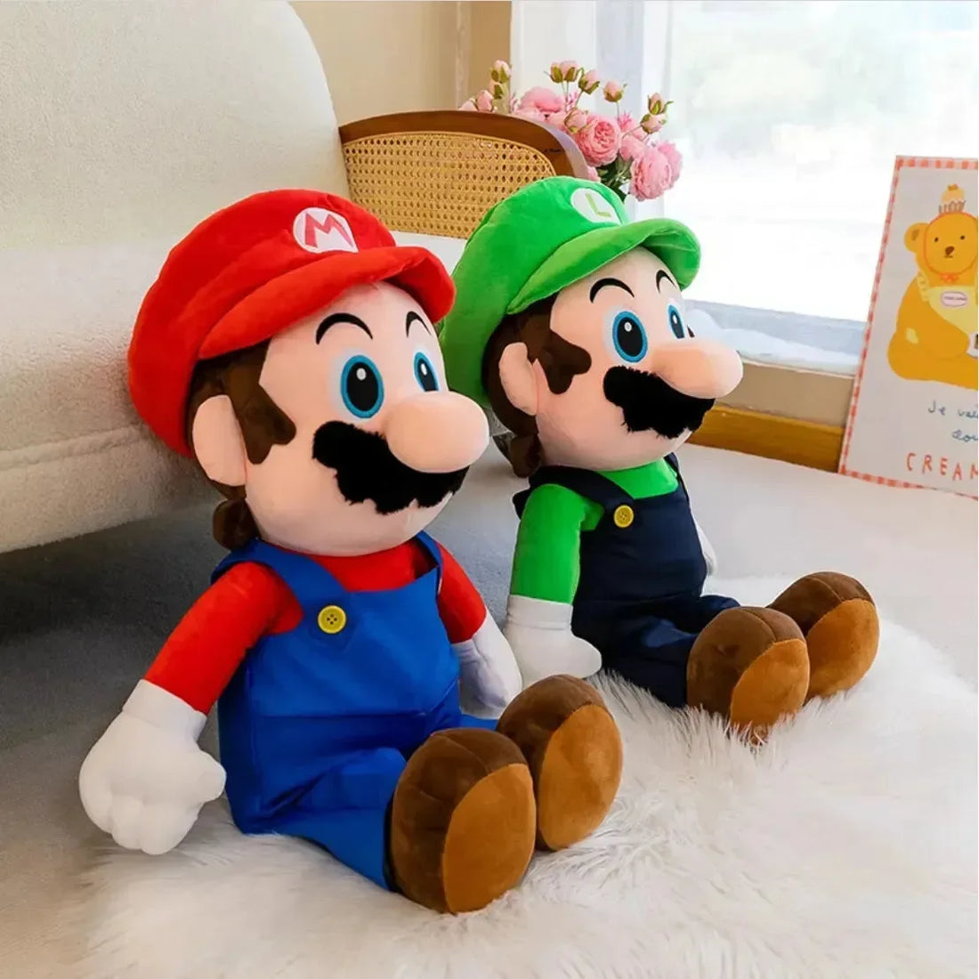 Super Mario Bros Mario and Luigi Stuffed Toy - Bear Hugs