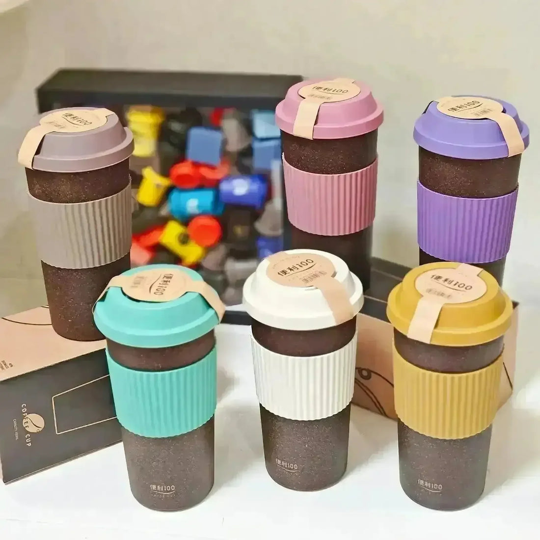 Sustainable Bamboo Coffee Cups (380 ml) - Bear Hugs