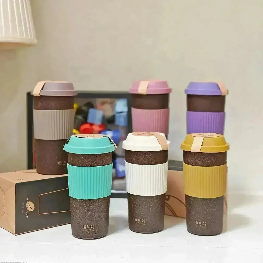 Sustainable Bamboo Coffee Cups (380 ml) - Bear Hugs