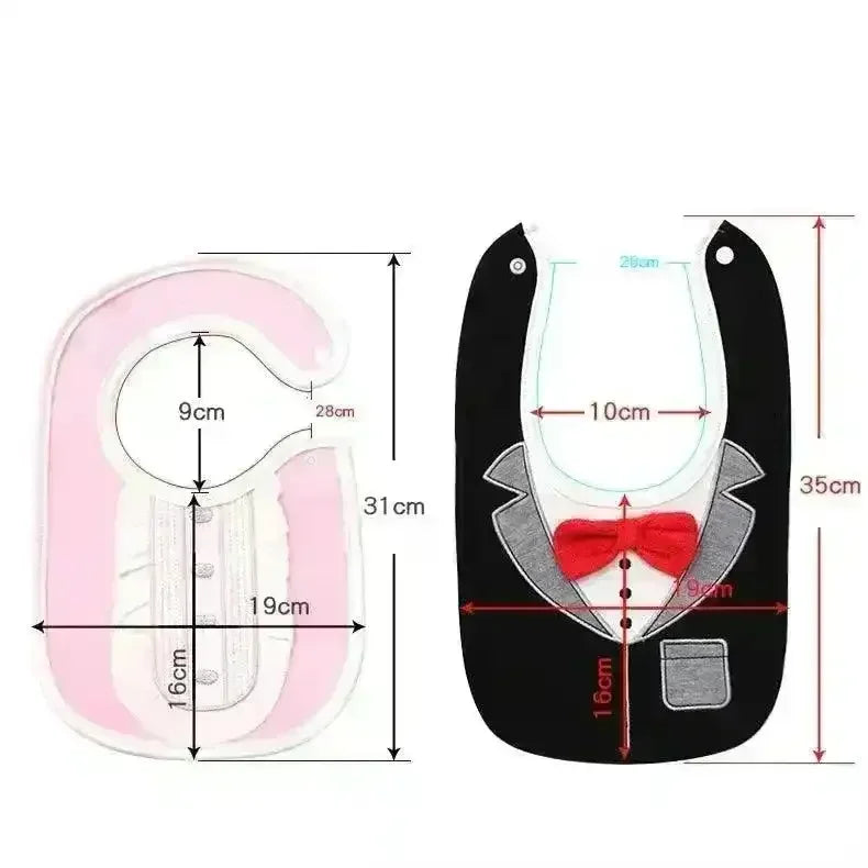 Tailored Collar Children's Waterproof Bib - Bear Hugs