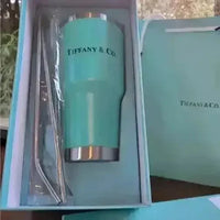 T&Co Big Blue Straw Insulated Steel Tumbler (700 ml) - Bear Hugs