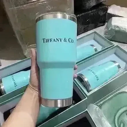 T&Co Big Blue Straw Insulated Steel Tumbler (700 ml) - Bear Hugs