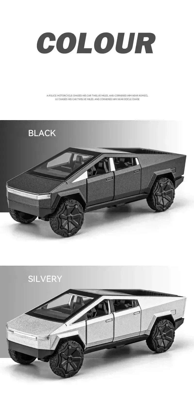 Tesla Cybertruck Diecast 1:36 Scale Model - Bear Hugs