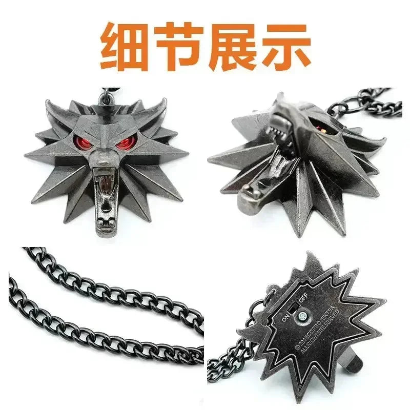 The Witcher Glowing Wolf LED Pendant - Bear Hugs