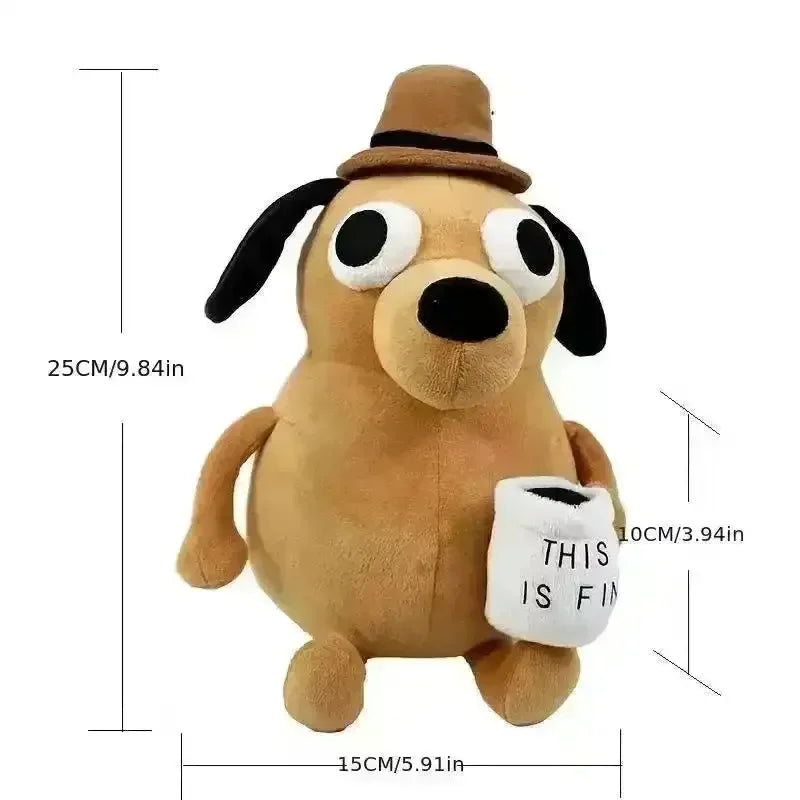 This is Fine Meme Dog Plushie (25 cm) - Bear Hugs