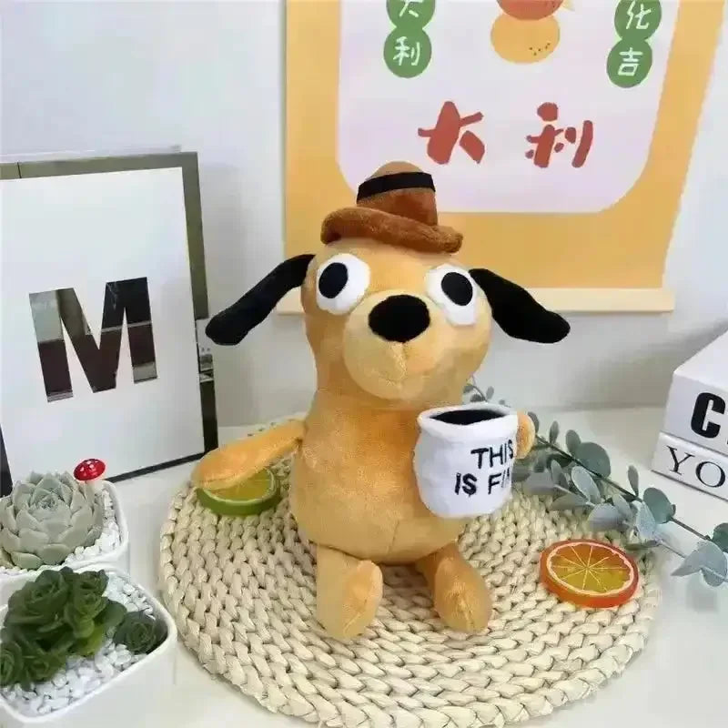 This is Fine Meme Dog Plushie (25 cm) - Bear Hugs
