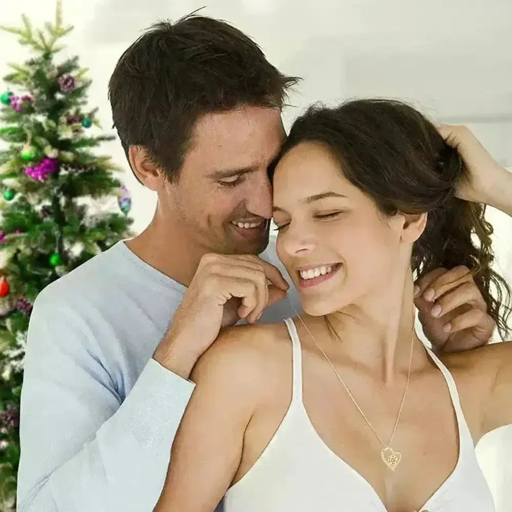 Timeless Rose Gift Box with Adorable Heart Pendant Necklace - Bear Hugs