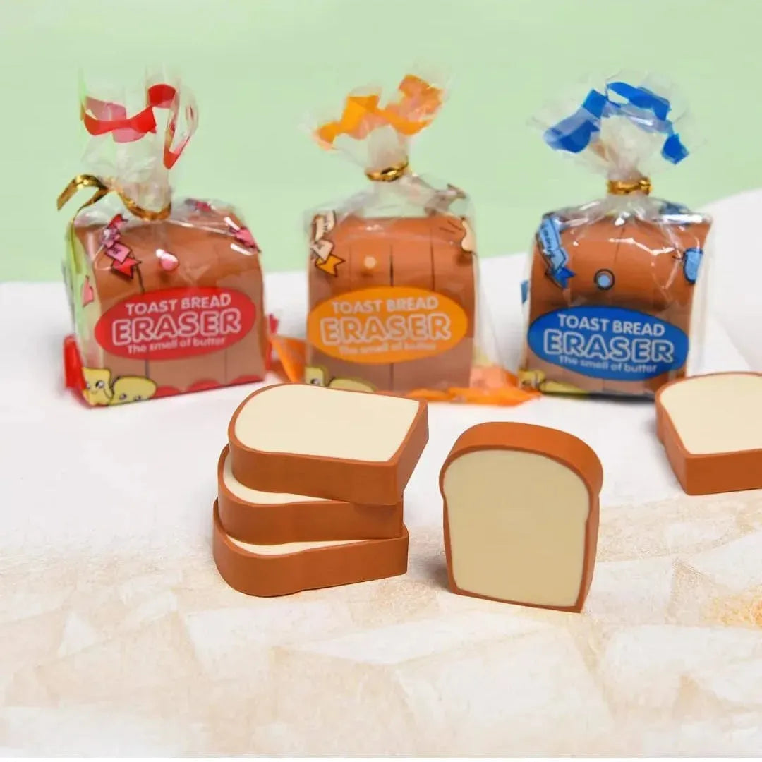 Toast Time Pencil Eraser (Set of 4) - Bear Hugs