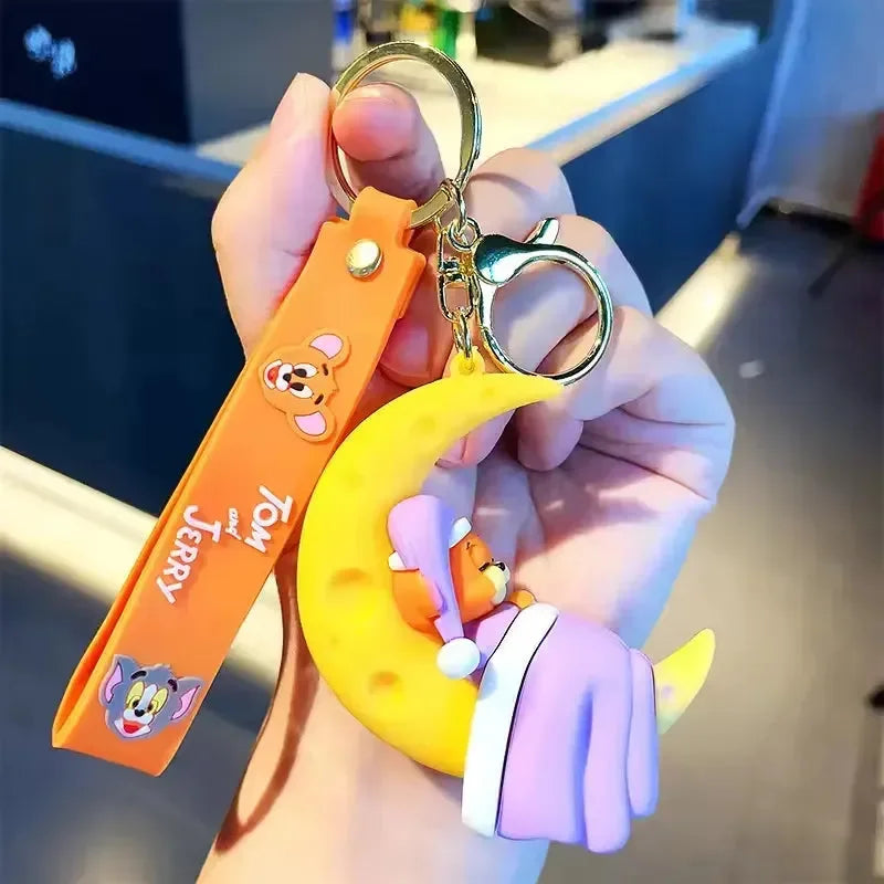 Tom & Jerry Moonlight Mischief Keychain - Bear Hugs