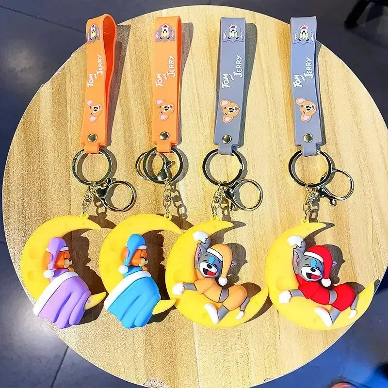 Tom & Jerry Moonlight Mischief Keychain - Bear Hugs