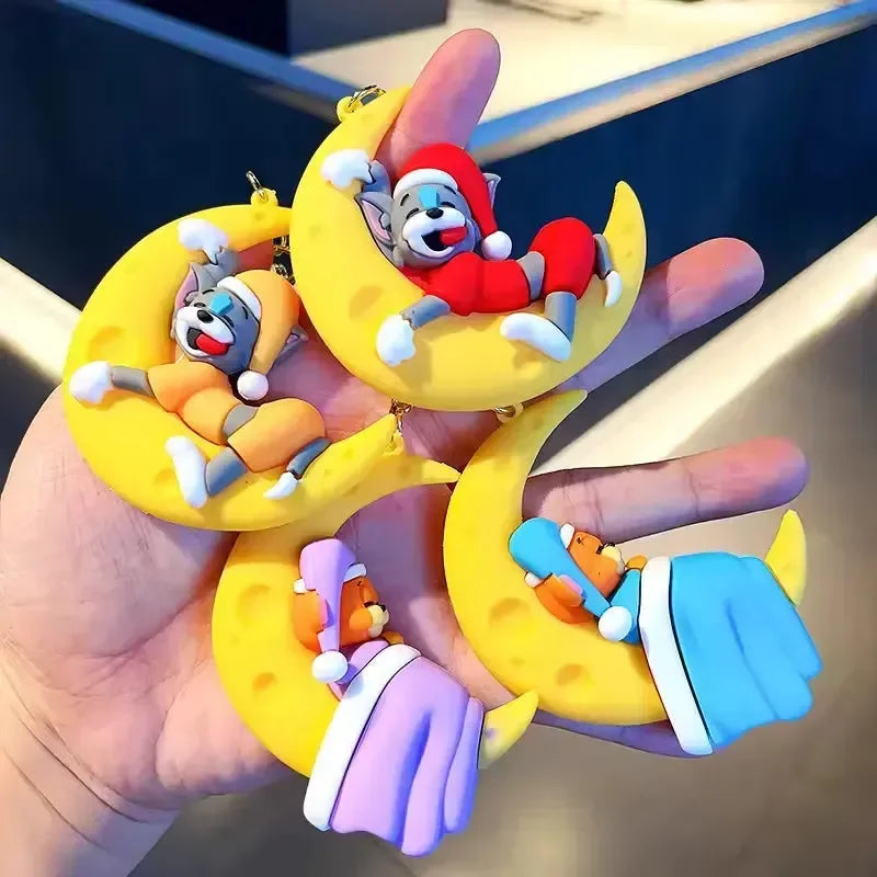 Tom & Jerry Moonlight Mischief Keychain - Bear Hugs